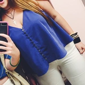 Free People Blue Tank